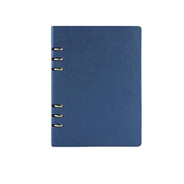 Imagem de Capa de couro espiral planejador agenda agenda fichário diário a5 a6 b5 notebook office business, azul, A5