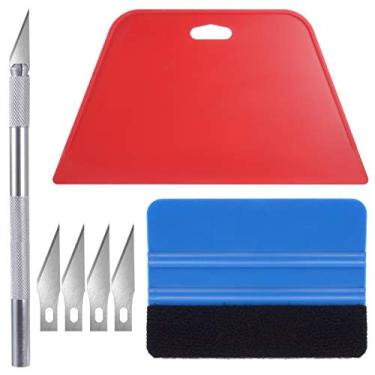 Imagem de ANCIRS Conjunto de ferramentas de alisamento de papel de parede, kit de ferramentas de papel de parede para película de janela de vinil, aplicação de papel de contato adesivo