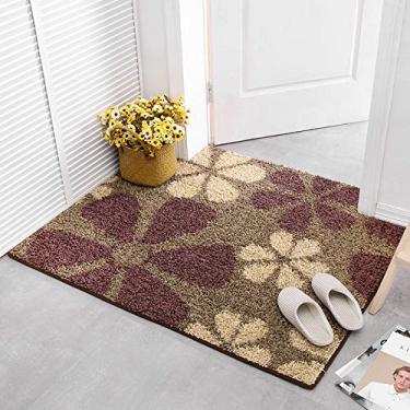 Imagem de Tapete de porta de entrada, tapete de porta antiderrapante absorção de água super macio vários padrões para sala de estar quarto estudo banheiro varanda quarto infantil tapete de cabeceira, B, 80 * 120 cm