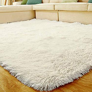 Imagem de Tapete Felpudo 1,50x 2,00 Peludo Para Sala E Quarto (Branco)