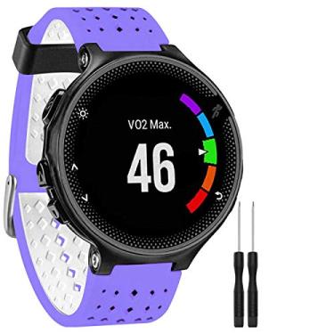 Imagem de GVFM Pulseira compatível com Garmin Forerunner 735XT, pulseira de substituição de silicone macio para relógio inteligente 220/230/235/620/630/735XT/235 Lite Smart Watch para mulheres