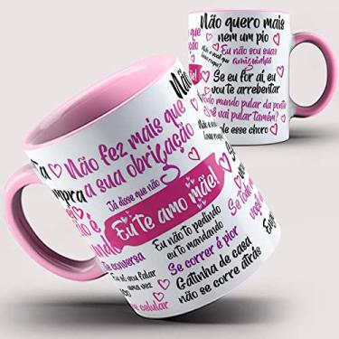 Imagem de Caneca xicara mamãe te amo mãe (Rosa)
