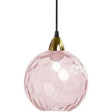 Imagem de Iluminação Pendente De Abajur De Vitral Estilo Nórdico, Diâmetro Criativo 20 Cm/7,8 Pol., Lustre De Decoração Simples, Mini Abajur De Vidro Soprado À Mão, Luminária De Cabeceira De Quarto,H,incomp