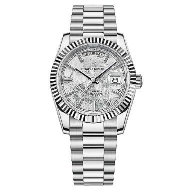 Imagem de Pagani Design 1752 DD36 Relógio mecânico automático de luxo, vidro de safira, relógio de data, calibre gaivota ST16, resistente à água 100 m, 1752-B, Relógio automático