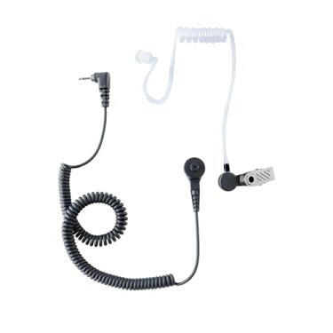 Imagem de SHON Fone de ouvido de rádio policial de 2,5 mm, receptor/lista, apenas fone de ouvido de vigilância com bobina acústica transparente, kit de áudio para rádios bidirecionais, transceptores e