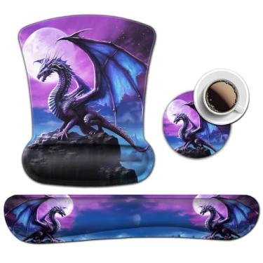 Imagem de Mouse pad com suporte de pulso, digitação fácil de escritório, jogos, para aliviar a fadiga, antiderrapante e durável, teclado de espuma viscoelástica macia, almofada de gel ergonômico Smouse Pad