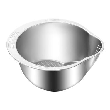 Imagem de Generic Cesta de filtro para limpeza de arroz, aparelho de limpeza, escorredor de cozinha em aço inoxidável, multiuso para limpeza e lavagem de vegetais, Prata