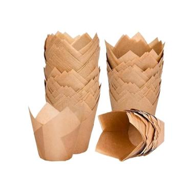 Imagem de Generic 120 peças forros de muffin, forros de cupcake, copo de papel à prova de óleo, copo de cozimento para forno de catering, festa de muffins de férias