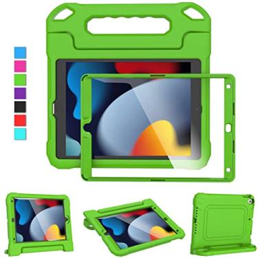 Imagem de MOXOTEK Capa infantil para iPad 9ª/8ª/7ª geração de 10,2" 2021/2020/2019, capa para iPad Air de 3ª geração/Pro de 10,5 polegadas, capa durável à prova de choque com protetor de tela para iPad 10,2 e 10,5, verde