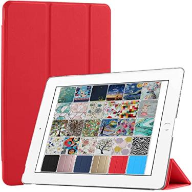 Imagem de DuraSafe Cases Capa para iPad 5 2017 / iPad 6 2018-9,7 polegadas A1893 A1954 A1822 A1823 Slim Lightweight Protective Frosted PC Dual Angle Stand Front & Back Cover - Scarlet