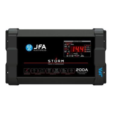 Imagem de Fonte Automotiva Carregador JFA 200A Storm Voltímetro Digital Bivolt