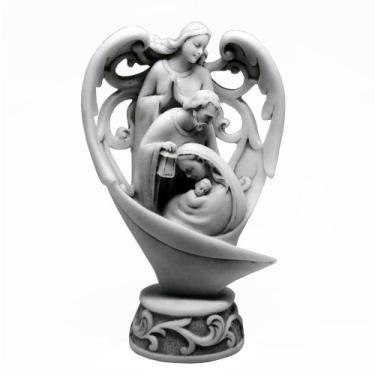 Imagem de Imagem Presépio Sagrada Família Estilizada em Mámore 20cm - Casa da Mã