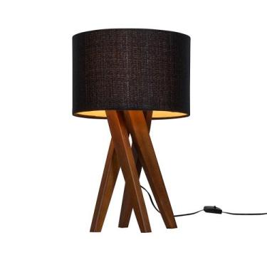 Imagem de Luminária De Mesa Cupula Tecido Quarto Jantar Sala Abajur Luxo Cristal