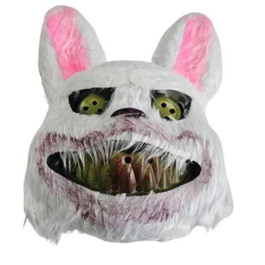 Imagem de Coelho De Pelúcia Creepy Máscara  De Halloween Fantasia - sm decora