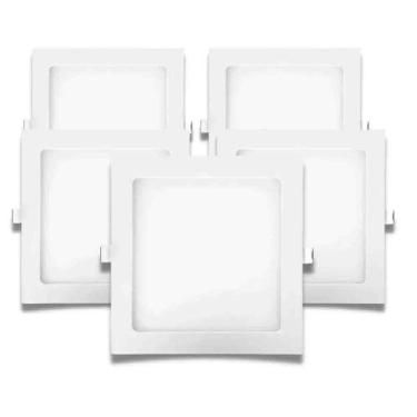 Imagem de kit 5 Paineis de Embutir Avant 18W Bivolt, led 22x22 paflon