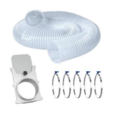 Imagem de POWERTEC 70431 Mangueira de coleta de poeira de PVC de 15 x 25 m com portão de explosão de 15 cm e braçadeiras de mangueira de chave de 5 peças para coletor de poeira, aspirador de pó e marcenaria