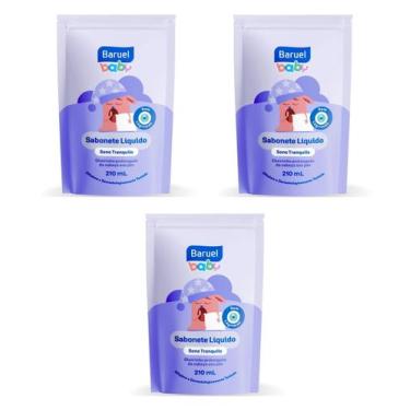Imagem de Kit 3 Sabonete Líq Baby Sono Tranquilo Refil 210ml - Baruel - Baruel B