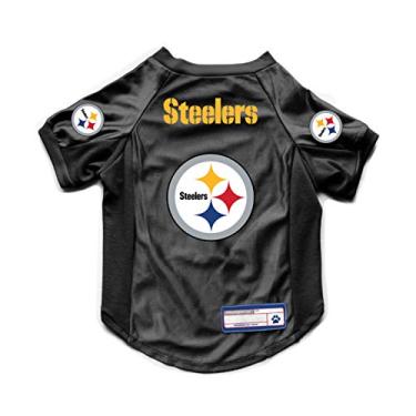 Imagem de Littlearth NFL Pittsburgh Steelers Camiseta elástica para animais de estimação, cor do time, pequena