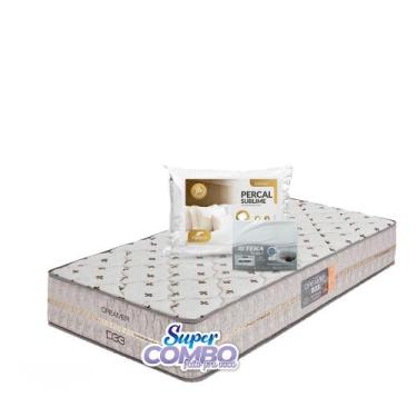 Imagem de Colchão Dreamer Marrom D33 F.A Colchões Solteiro 88x188x25cm - Super c