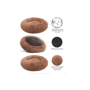 Imagem de Caminha Pet Redonda De Pelúcia Para Cachorros E Gatos Tamanho GG - LAL