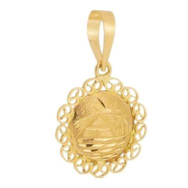 Imagem de Pingente Redondo 16mm Feminino Ouro 18k 750 - Thile Jóias, Amarelo