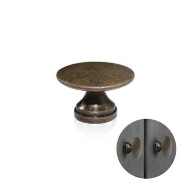 Imagem de Puxador Ponto Redondo Em Ouro Velho 29,5 Mm - Bigfer, Ponto Redondo, Z