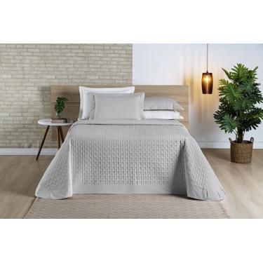 Imagem de Cobre Leito Madri Casal King Algodão 200 Fios Cinza - Doce Lar Enxovai