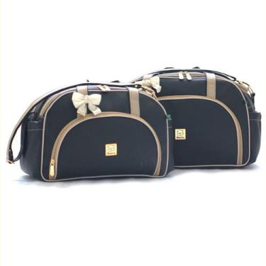Imagem de Kit Bolsas Maternidade Bebe Menina Menino Enxoval Prática Miellu - Gra