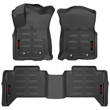 Imagem de Gator Accessories 79615 Forros de piso dianteiros e 2º assento pretos para Toyota Tacoma 2018-20, conjunto combo