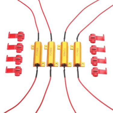 Imagem de 4 peças Aaron 50W 6ohm Resistores de carga - Fixar lâmpada de LED rápida hiperflash código de erro intermitência de sinal (os resistores ficam muito quentes durante o trabalho)