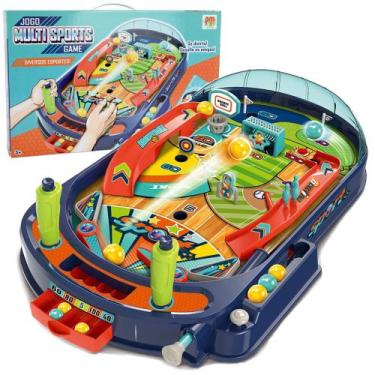 Imagem de Jogo Fliperama Pinball Brinquedo Retro Multi Sports Infantil - DM TOYS