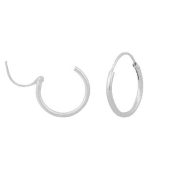 Imagem de Brinco Argola 16mm Argolinha Feminina e Masculino Em Prata 925 - Dazzi