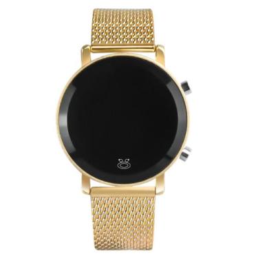 Imagem de Relógio feminino dourado silicone digital led garantia - Orizom