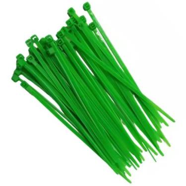 Imagem de Abraçadeira de nylon fita hellerman 2,5 x 200mm verde 100 Pç - Starfer