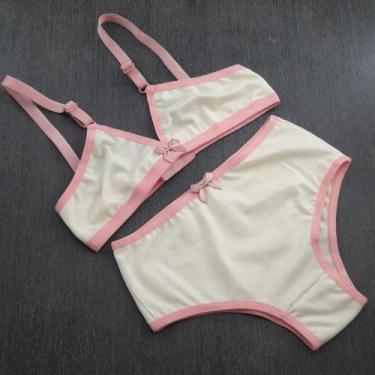 Imagem de Conjunto de lingerie Infantil Juvenil Menina Moça sem bojo calcinha la