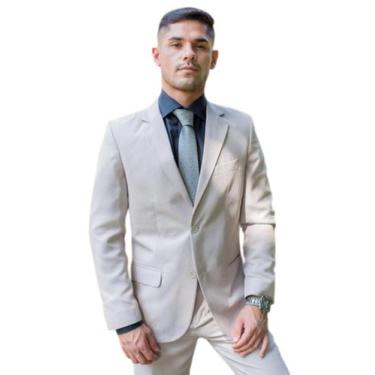 Imagem de Terno Microfibra Slim Masculino Social 3 Cores - Paleto+Calça Terra Fo
