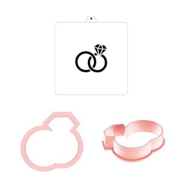 Imagem de Conjunto de conjunto de estêncil e cortador de biscoitos, conjunto de estênceis e cortadores de panificação, kit de decoração de padaria, cortador de biscoito com estêncil, estêncil de gelo e combo de