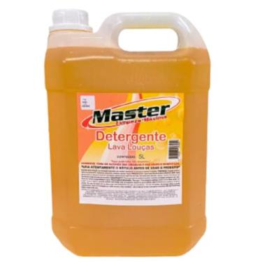 Imagem de Detergente Lava Louça Neutro 5L Master Poderoso na Remoção de Gorduras