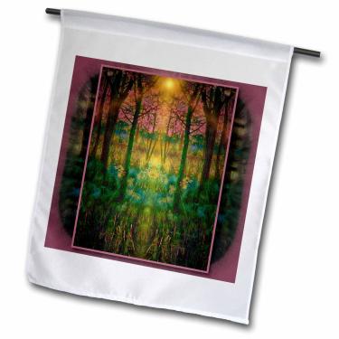Imagem de 3dRose fl_22336_1 Bandeira de jardim secreto Fantasy Dream Mythology Myth Spiritual Harmony Nirvana Heavenly Garden Light Garden, 30 x 45 cm