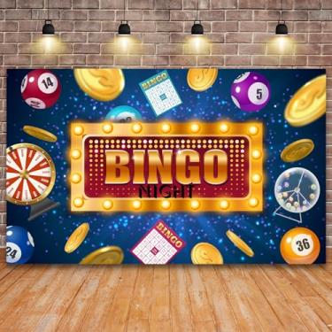 Imagem de Bingo Night Backdrop Snooker Game Time Cards Coins Contest Winning Ball Party Decorações Fundo Colorido Adultos Gaming Fotografia Fundo Foto Sessão Adereços