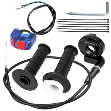 Imagem de YOXUFA Punho de acelerador de acelerador de acelerador de torção de 22 mm compatível com CT200U MOTOVOX MBX10 MBX11 MBX12 79cc 79.5cc MB165 196cc 5.5hp MB200 200cc 6.5hp Doodle Bug DB30 Mini Bike 50 1120 120 120 120 12 5 Pit Bike Preto