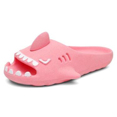 Imagem de Chinelo Infantil Slide Tubarao Divertido Barbatana Calce Facil Microex