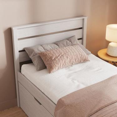 Imagem de Cabeceira Solteiro Charme Beauty Madeira Maciça Branco