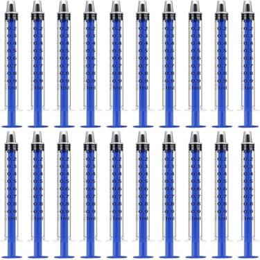 Imagem de WANBAO Seringa De Plástico Azul 200 Peças 1Ml 1Cc Sem Agulha Para Animais De Estimação Oral, Recarga, Aplicador De Óleo Ou Cola, Medição Ou Transferência De Pequenas Quantidades De Líquidos, Sem Tampa