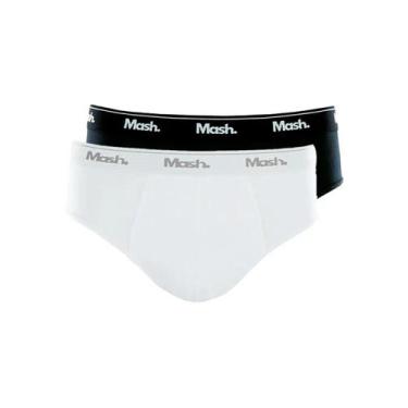 Imagem de Kit com 2 Cuecas Slip Mash 073.58 Colorido, Branco, G