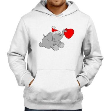 Imagem de Moletom Elefante Noel - Foca na Moda, Branco, M