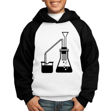 Imagem de Moletom Infantil Química Erlenmeyer e Bequer - Foca na Moda, Branco, P