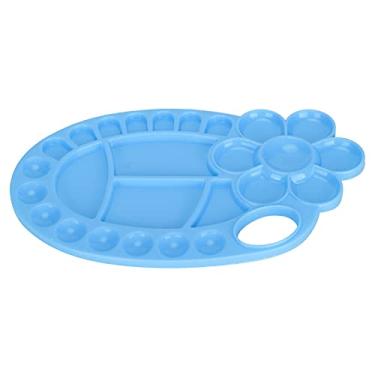 Imagem de Paint Tray Palettes Plastic Aquarela Pintura Palette DIY Craft Paint Holder, bandejas de tinta reutilizáveis para aquarela, acrílico e pintura a óleo Ideal para Artistas Crafters (Blue)
