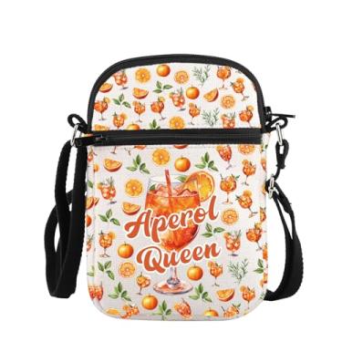 Imagem de PLITI Aperol Spritz Gift Italian Summer Spritz Gift Cocktail Club Gift Aperol Queen Bolsa transversal para amantes de coquetéis, Aperol Queen Zcbag