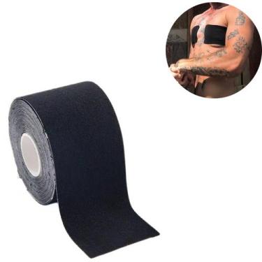 Imagem de Fita Adesiva Para Esconder Peito Diminuir Volume Trans Rolo Cor Preta 